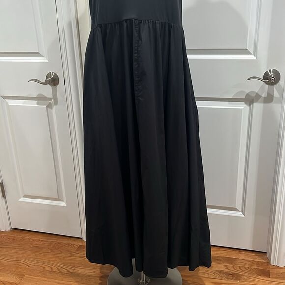New! J.Crew Sweetheart tank dress with poplin skirt in Black Size 2X Pockets - Picture 6 of 16